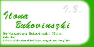 ilona bukovinszki business card